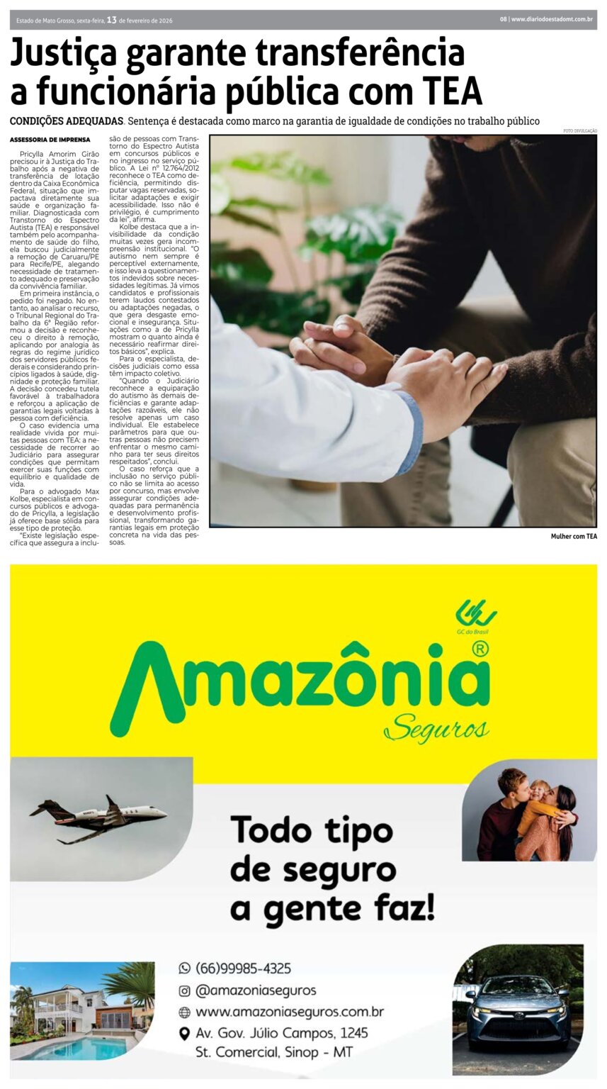 Sentença é destacada como marco na garantia de igualdade de condições no trabalho público
